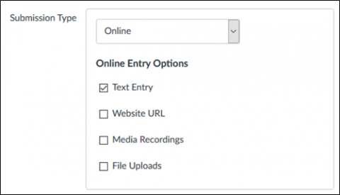 A screenshot of submission option menu in ICON